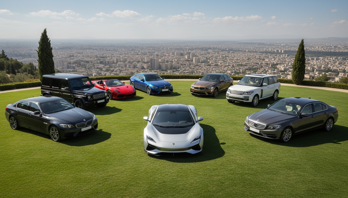 Luxury cars background
